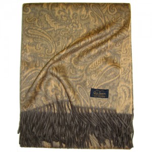 Плед GLEN SAXON Paisley Mink Spice, кашемир, 147х183 см