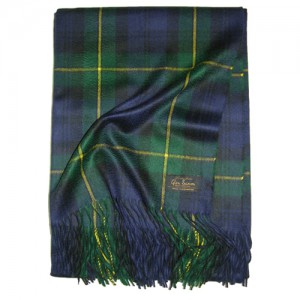 Плед GLEN SAXON Tartan Gordon, кашемир, 130х150 см
