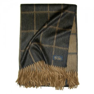 Плед GLEN SAXON Garda Camel Black, кашемир, 130х180 см