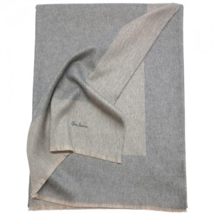 Плед GLEN SAXON Border Sandstone-fl.Grey, кашемир, 150х200 см