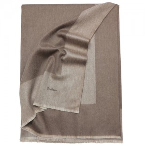 Плед GLEN SAXON Border Sandstone Mink, кашемир, 150х200 см