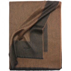 Плед GLEN SAXON Border Black Camel, кашемир, 150х200 см